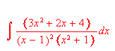 $\int \frac{\left( 3x^{2}+2x+4\right) }{\left( x-1\right) ^{2}\left( x^{2}+1\right) }dx$