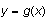 $y=g(x)$